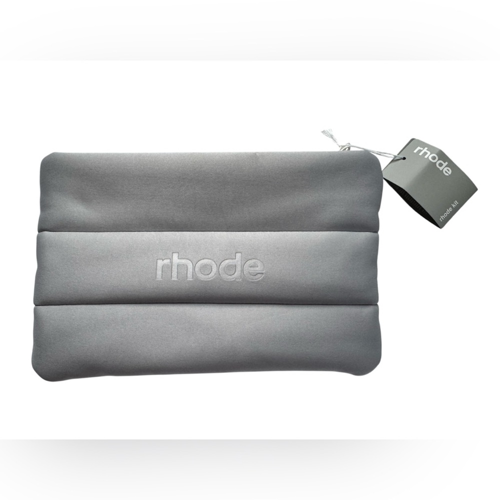 Rhode Kit Gray Quilted Clutch Make Up Bag